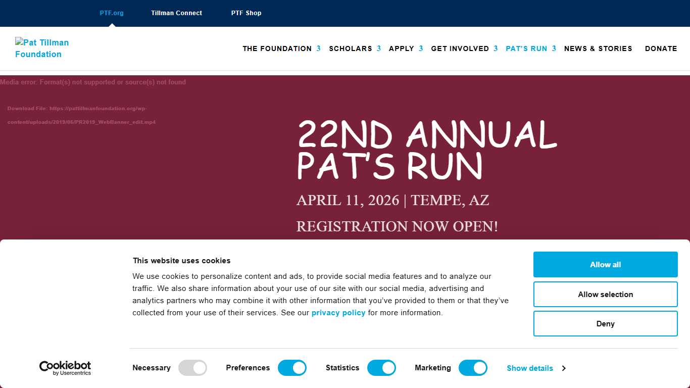 Pat's Run 2026: 22nd Annual Run Pat Tillman Foundation